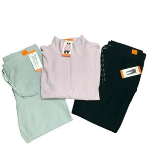 Marc New York Women’s Joggers Cozy Lounge 3 pc Set Pullover Size XXL NWT